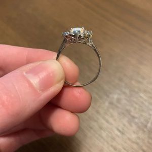 Opal sterling silver ring